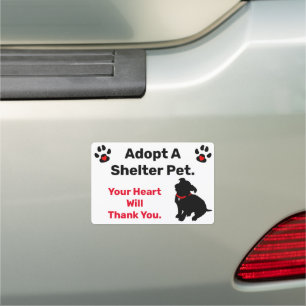 Adopt A Shelter Dog Car Magnet