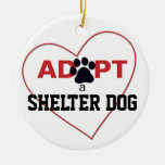 Adopt A Shelter Dog Ceramic Ornament at Zazzle