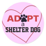 Adopt a Shelter Dog Classic Round Sticker