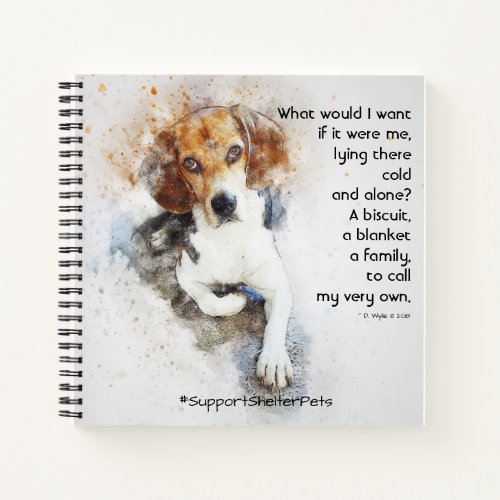 Adopt A Shelter Pet _ Beagle Notebook