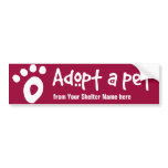 Adopt a Shelter Pet Bumper Sticker