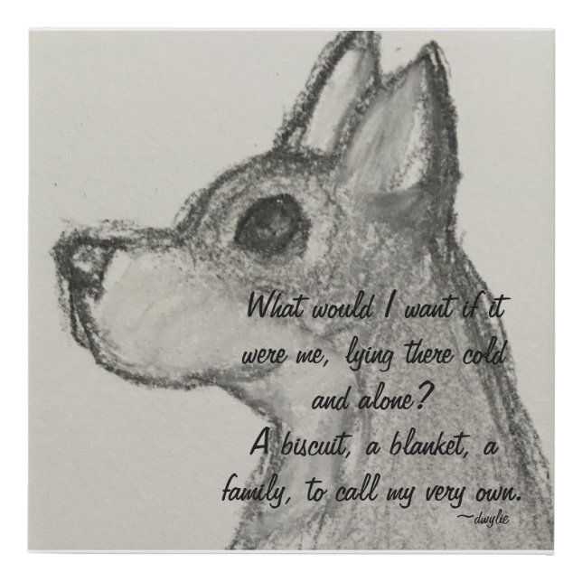 Adopt A Shelter Pet Faux Canvas Print (Front)