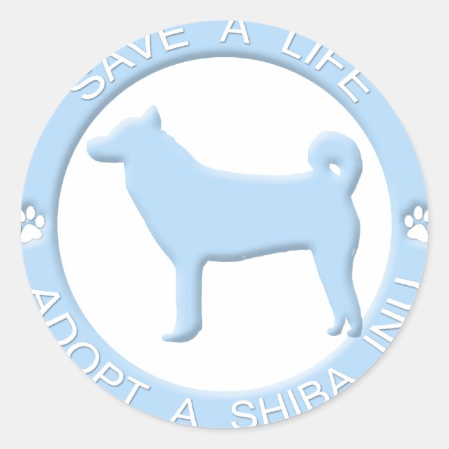 Adopt a Shiba Inu Stickers (Front)
