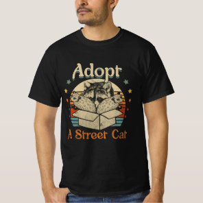 Adopt A Street Cat Funny Opossum Raccoon Skunk Vin T-Shirt
