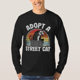 Adopt A Street Cat Opossum Meme Trash Possum T-Shirt