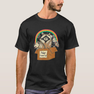 Adopt A Street Cat Opossum Raccoon Skunk Vintage T-Shirt