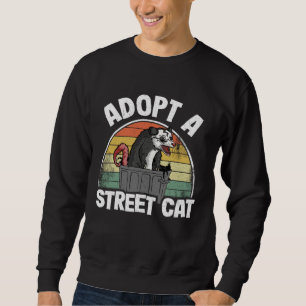 Adopt A Street Cat Opossum Trash Weird Possum Sweatshirt