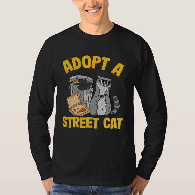 Adopt A Street Cat Raccoon 5 T-Shirt (Front)