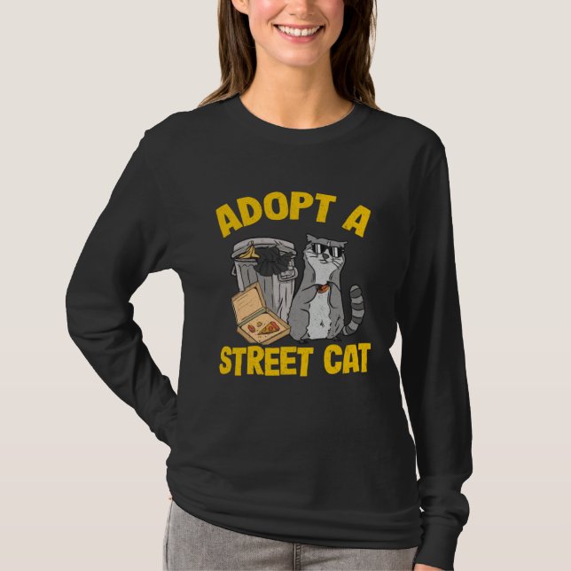 Adopt A Street Cat Raccoon 5 T-Shirt (Front)