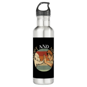 Adopt And Adore Animal Rights Animal Rescue Stainless Steel Water Bottle