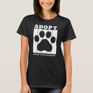 Adopt Black and White Custom T-Shirt