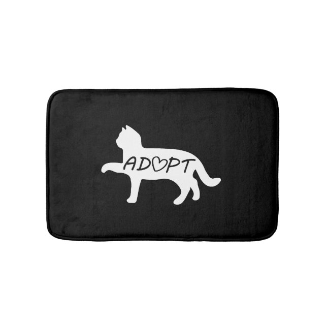 Adopt Cat    Bath Mat (Front)