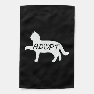 Adopt Cat Garden Flag