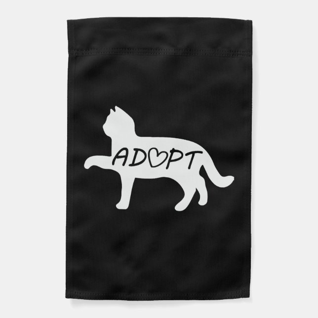 Adopt Cat    Garden Flag (Front)