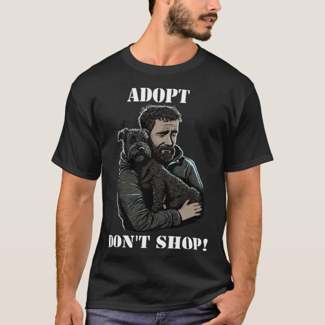 Adopt Don Shop Rescue Dog T-Shirt (Front)