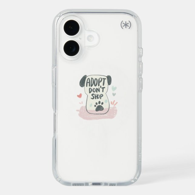 Adopt, Don’t Shop | Animal Rescue Awareness Speck iPhone Case (Front)