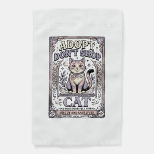 Adopt Don’t Shop Cat Cat Rescue Adoption Vintage V Garden Flag