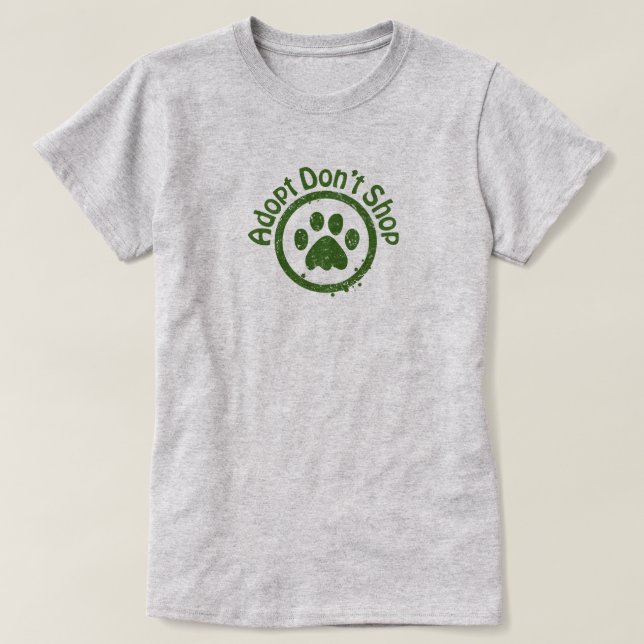 Adopt Don’t Shop Dog Rescue T-Shirt (Design Front)