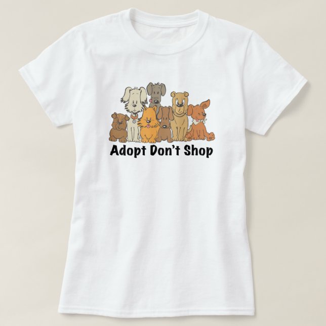 Adopt Don’t Shop Dog Rescue T-Shirt (Design Front)