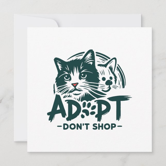 Adopt don't shop 1 thank you card (Front)