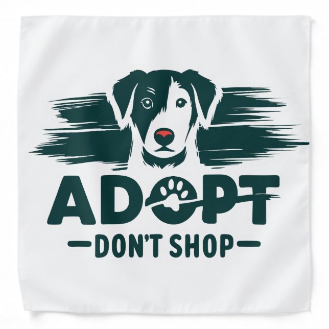 Adopt don't shop 2 bandana (Front)
