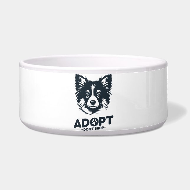 Adopt don't shop 3 bowl (Front)