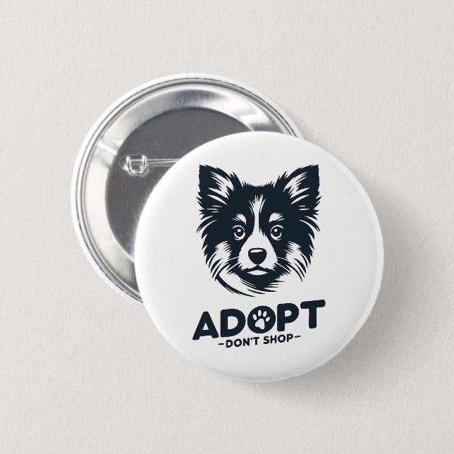 Adopt don't shop 3 button (Front & Back)