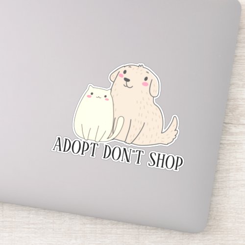 Adopt Dont Shop Cat Dog Sticker