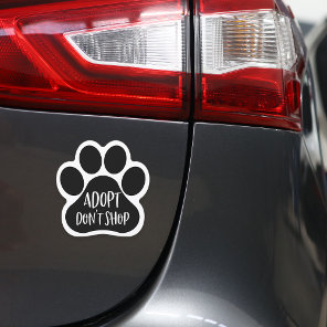 Adopt Don't Shop | Cute Animal Rescue Pawprint Car Magnet