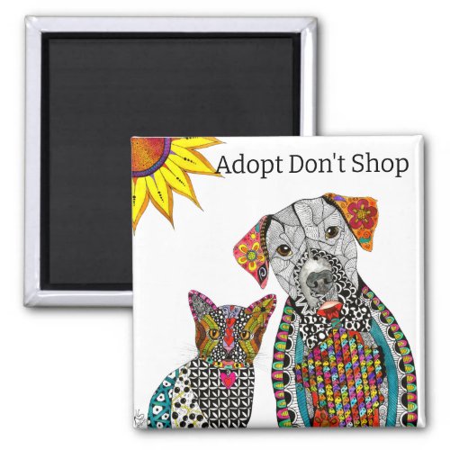Adopt Dont Shop Dog and Cat Magnet