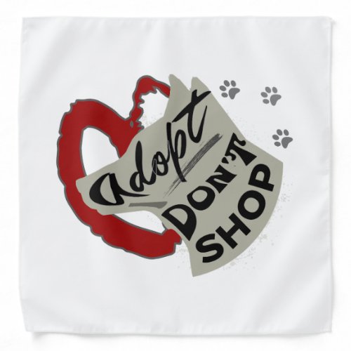 Adopt dont shop dog  bandana