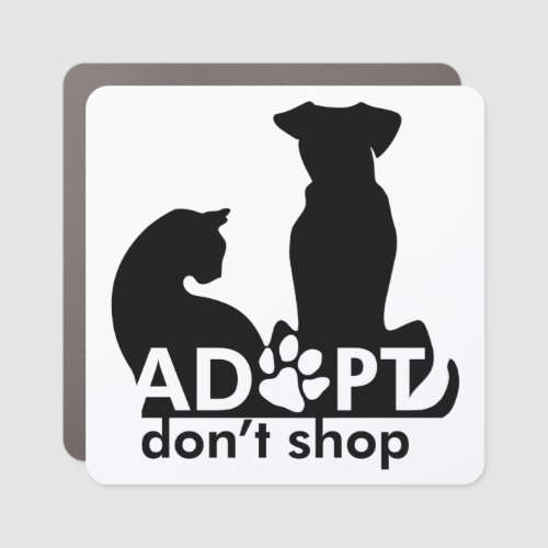 Adopt Dont Shop Dog Cat Car Magnet