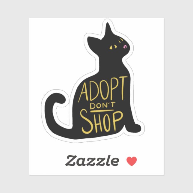Adopt don't shop Feral Cat Rescue Sticker (Sheet)