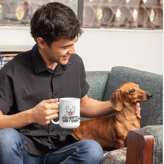 Adopt Don't Shop Homeless Rescue Dog   Coffee Mug (Creator Uploaded)