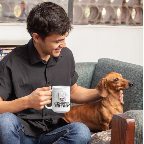 Adopt Dont Shop Homeless Rescue Dog Coffee Mug