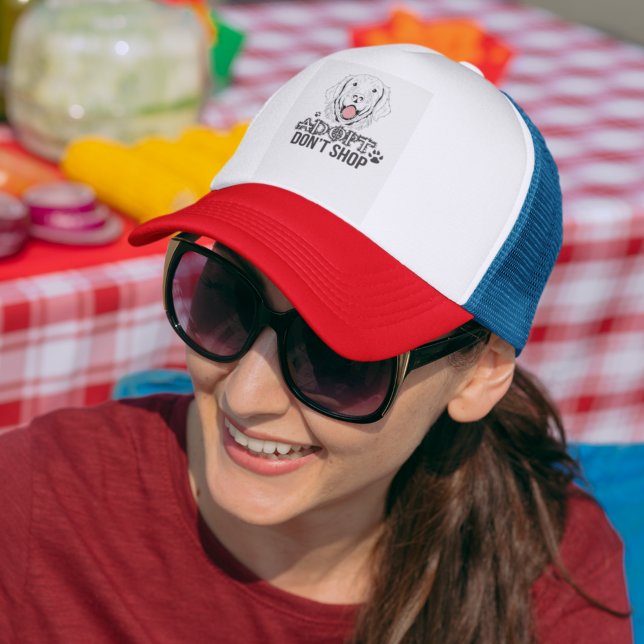 Adopt Don't Shop Homeless Rescue Dog   Trucker Hat (Creator Uploaded)