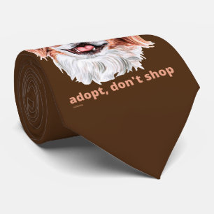 ADOPT, DON'T SHOP (Japanese Chin Spaniel) cute dog Neck Tie