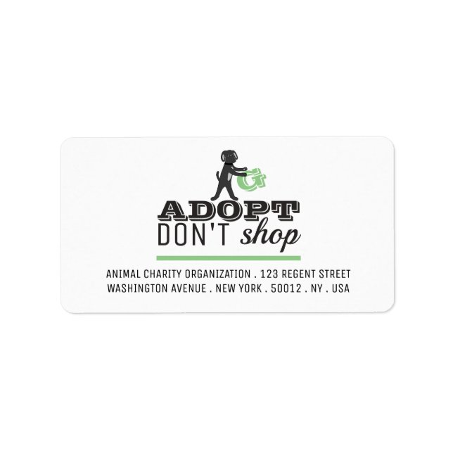 Adopt Don't Shop Label (Front)
