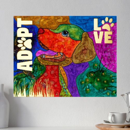 Adopt Dont Shop Labrador Retriever Foil Print