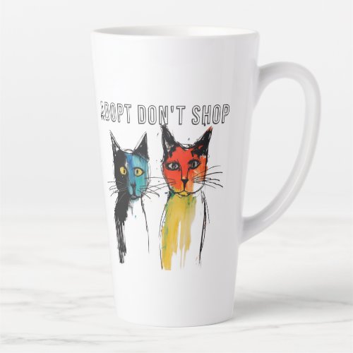 Adopt Dont Shop Latte Mug