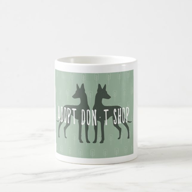 “Adopt, don't shop” mug (Center)