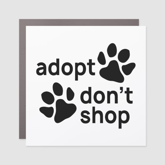 Adopt Don't Shop Paws Car Magnet (Front)