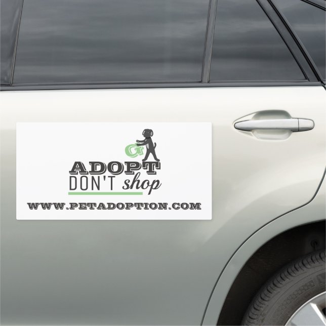 Adopt Don't Shop, Pet Adoption Advertising Car Magnet (In Situ)