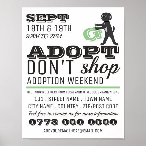 Adopt Dont Shop Pet Adoption Event Advertising Poster