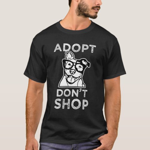 Adopt dont Shop Pitbull Rescue Mens shirt