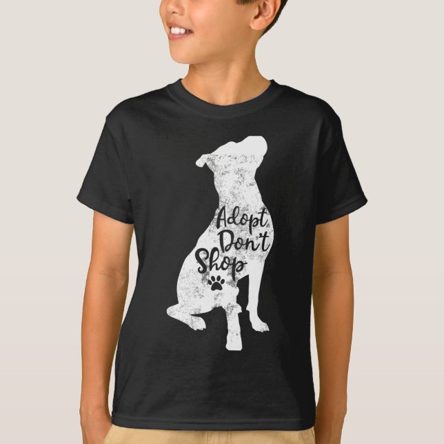 Adopt Don't Shop Rescue Tbull Dog Breed T Bull Mom T-Shirt (Front)