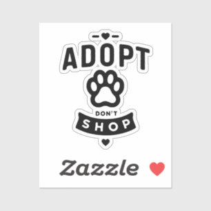 Adopt Don't Shop Simple Sticker
