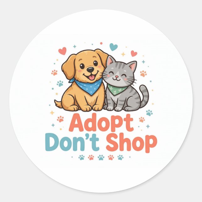 Adopt Don't Shop Sticker (Front)