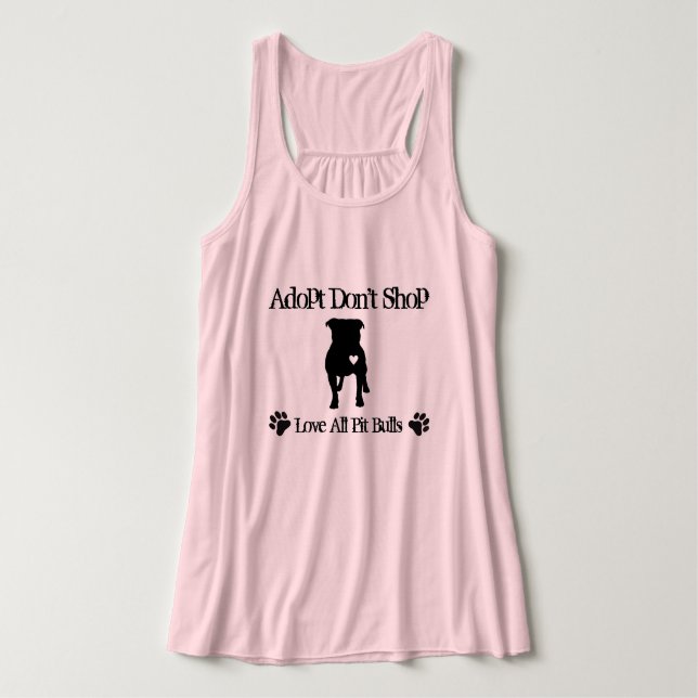 Adopt Don't Shop Tank Top (Design Front)