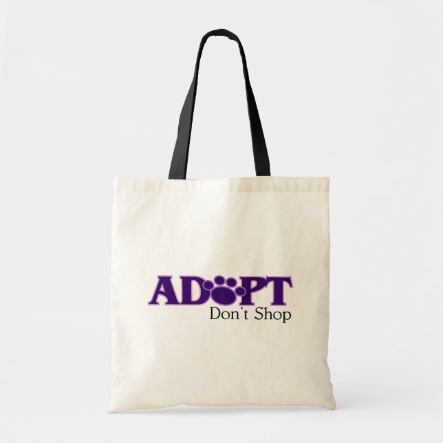 Adopt Don't Shop Tote Bag (Front)